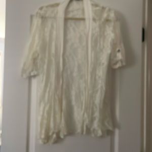 Cream lace lightweight cardigan